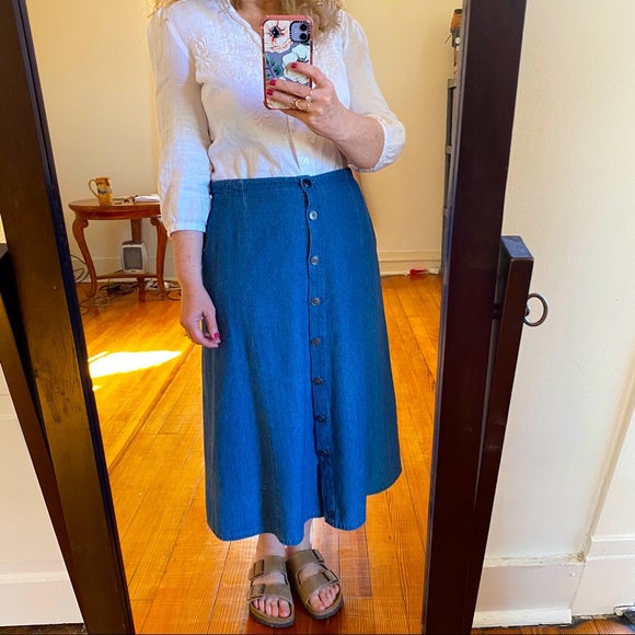 The Vermont Country Store Dresses & Skirts - The Vermont Country Store 8 Gore Denim Skirt